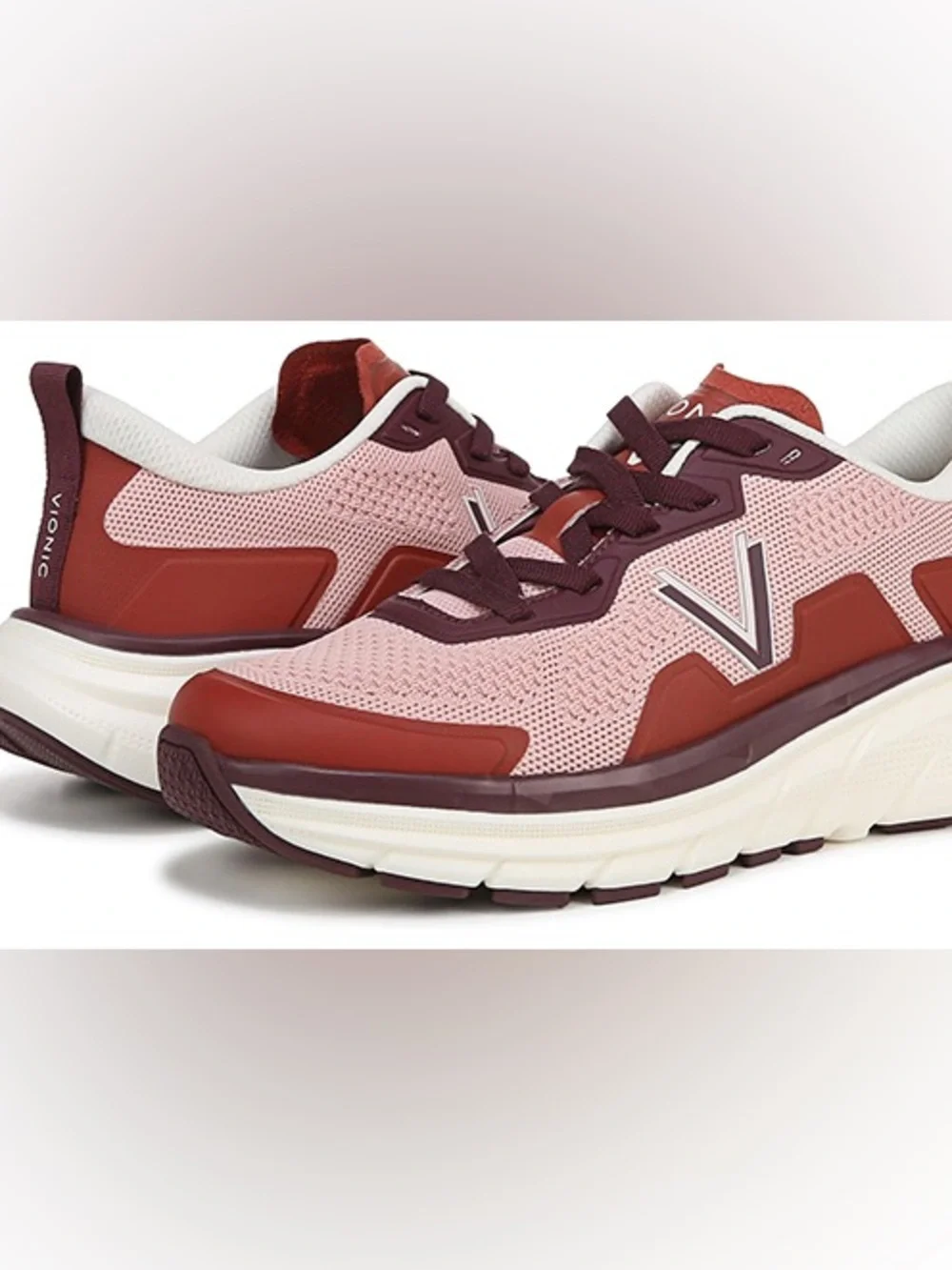 NWOT Vionic Walk Max Lace Up Sneakers in Crystal Rose | 7